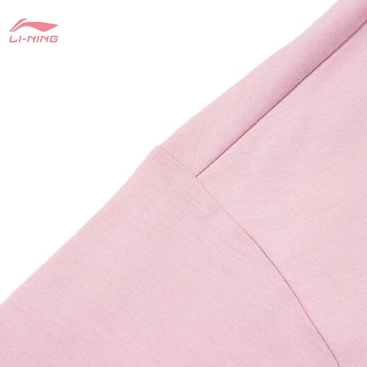 Li-Ning-Bing-Sensing Round Neck Kurzärärmelte T-Shirt für Frauen-Sport-Mode-Serie für Frauen, komfortable lose kurze Kulturhemd Sport kurzärmelig T-Shirt T-Shirt T-Shirt -687 L