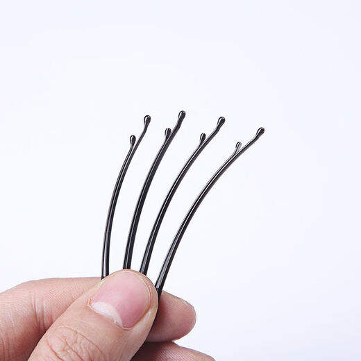 Qindu black curved hairpin thick one-word clip curved clip hairpin bangs clip side clip curved hairpin bag about 50 pieces curved clip 5.0 cm