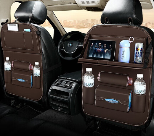 Chuangjingyixuan car seat storage bag car small table storage box car computer table anti-kick pad multi-functional garbage Cayenne Orange - high quality Honda CRV Binzhi Guandao XRV Xiangyu Yingshi Pai I