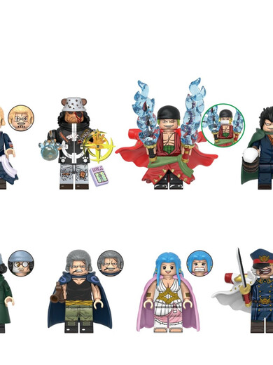 Совместим с LEGO Minifigure Высококачественные строительные блоки аниме Luffy Yamato Zoro Model собрала серию One Piece 2074 Roronoa Zoro