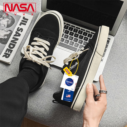 NASA XVVX official joint brand niche canvas shoes for men's summer new trendy casual versatile shoes for men's non-slip sneakers blue 43