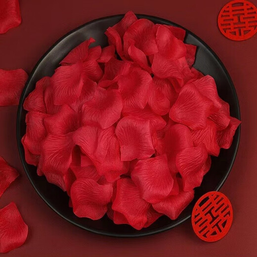 Toddler Maibao rose simulation petals 1000 pieces hand sprinkled flowers romantic birthday bed wedding wedding room decoration burgundy simulation petals 1000 pieces