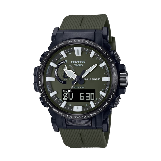 卡西欧（CASIO）PRW-6600YB-3/6621/6900Y-1/6611/61Y-1B光能电波登山手表 PRW-61Y-3PR军绿带