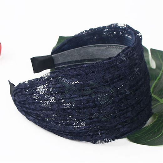 White hair covering artifact, breathable lace headband, covering white hair, wide-brimmed hair clip, wide headband, widening and versatile, black