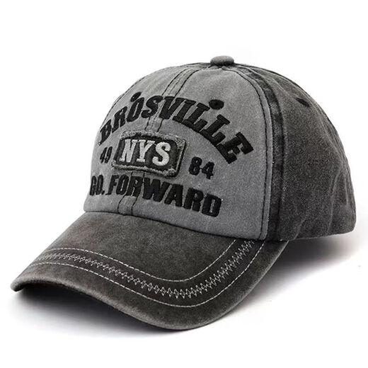 Hualiuyi Aomei Lehuo new cowboy hat men's hat washed and distressed duck bill outdoor fashion personality baseball sports cap navy blue adjustable