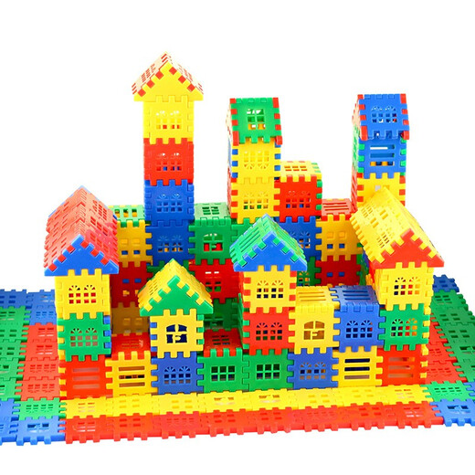 Ai Fuer Children's plastic digital squares are assembled building blocks for boys 3-6 years old, assembled girls toys for 4 years old, 230 pieces of house building block storage box + instruction manual