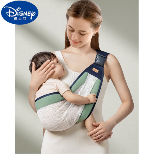 迪士尼（Disney）抱娃神器解放双手0-6个月腰凳婴儿背带轻便四季宝宝前抱式夏天外 椰子灰(网款) 布料卡扣升级