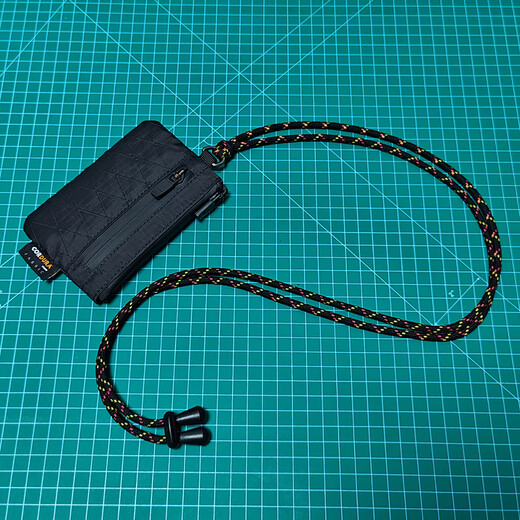 Jingtao Pang Donglai Quality Nylon Portefeuille Nylon Carte multifonctionnelle Clé Pack AirPods Casque Storage Small Pack Pendant Black