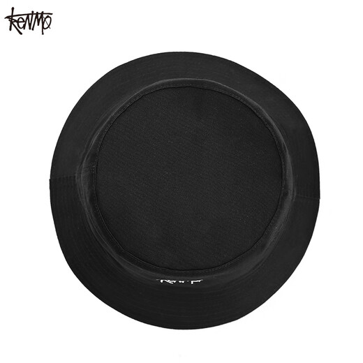 Kenmo (KENMO) double-sided fisherman hat men ins trendy brand hip-hop women versatile sun protection summer sun hat black large size