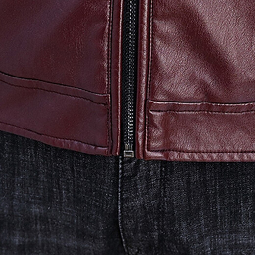 Playboy Autumn and Winter Leather Jackets Men's Trendy Jackets Men's Casual Men's Leather Jackets Handsome Motorcycle Clothing Tops 8961 Black Velvet XL