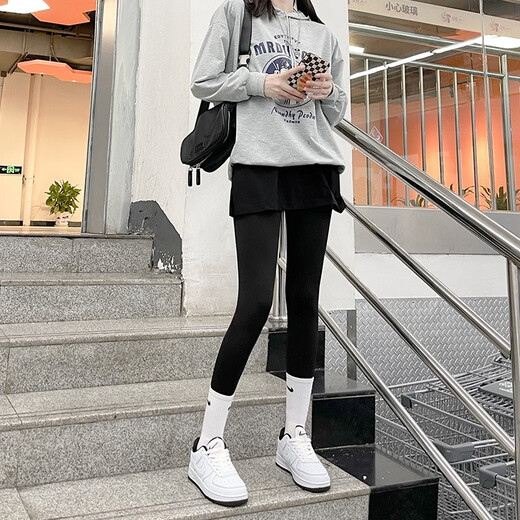 Xiangyi Lovers pure cotton bottoming artifact female butt curtain skirt hem layered with spring and autumn skirt design A-line skirt white slit one size fits 80-140 Jin Jin equals 0.5 kg