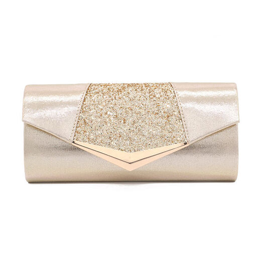 KUQIDAISHU handbag (KUQIDAISHU) clutch bag women's fashionable dinner bag dress cheongsam paired with banquet European and American hand-catched socialite bag golden