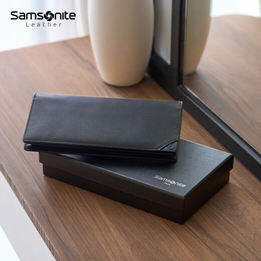 新秀丽（Samsonite）男士长款钱包牛皮卡包驾驶证件收纳包 礼物送爸爸TK6*09003