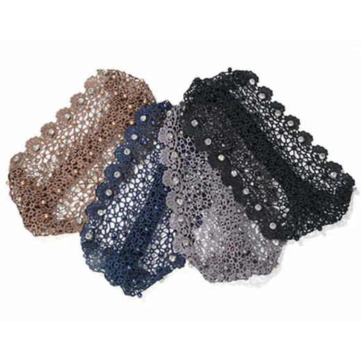 Qinhenghui Guaranteed Price Mesh Headband for Covering Gray Hair French Hong Kong Style Cover Broken Hair Covering Artifact Cutout Main Picture Style. Beaded Flowers Brown