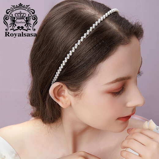 Royal Salsa Korean hair accessories, sweet and thin headbands, simple imitation pearl headbands, pressed hair clips, adult women's headwear