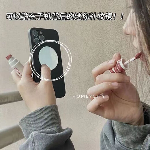 CCD selfie mirror Polaroid photo reflector Mobile phone rear camera selfie mirror HD Vlog Photography round mirror with adhesive backing Round 4.5cm 4.5cm reflector with adhesive backing