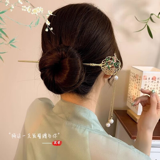 He Jiagong's orchid tassel high-end hairpin Chinese ancient style hairpin new Chinese style hairpin rocking Hanfu hairpin magnolia flower hairpin