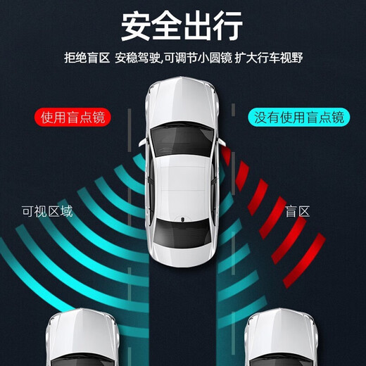 
Huaneng Qi car rearview mirror small round mirror 360 degree wide angle reversing mirror reflector blind spot auxiliary mirror high definition waterproof upgrade suction cup type [two packages]