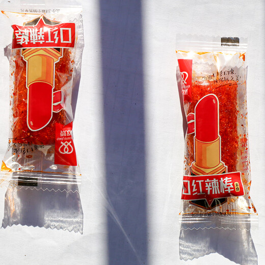 Shuangjiao Lipstick Spicy Strips 208g Internet celebrity casual snacks Office snacks Spicy gluten Nostalgic snacks Family stocking snacks