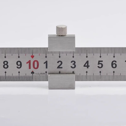 Dongjiu steel ruler marking positioning block steel ruler limiter carpentry drawing line backer steel ruler fixed slider positioning ruler steel ruler 30 cm + locator (26MM)