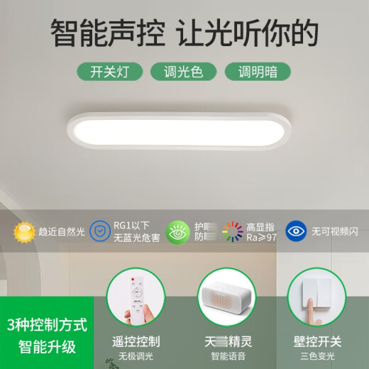 Grand View Garden (DGY) Corredor de luz del pasillo LED LED Light Light Modern Simple Long Living Lamps Study Room 3892-White 100cm-Wuji Elf 40W Full Spectrum