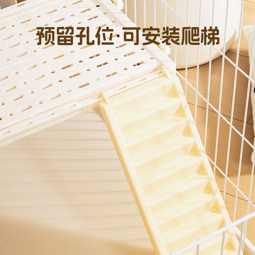 Cat cage and rabbit cage with widened and adjustable partitions on the second and third floors can be equipped with ladder sisal boards. Please click to see the applicable range before placing an order.