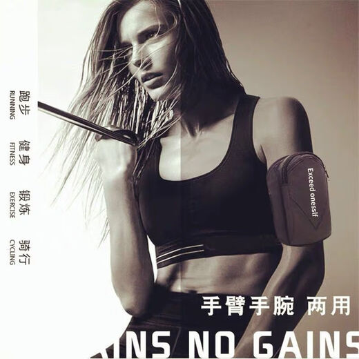 Zailu running mobile phone arm bag sports mobile phone arm bag personalized large capacity leisure fitness cycling arm wrist bag B type - multi-functional upgraded version - pink