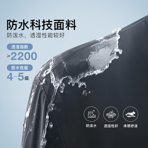 K-Boxing Men's Spring and Autumn Waterproof Lapel Business Executive Jacket | NKDG3005 Dark Blue 180/XL