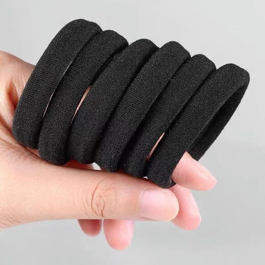 Princess Xiang's hair tie with high ponytail balls, hair band with hair band, women's rubber band headband, fashionable and simple hair rope, large intestine ring, 4 colors, 1 piece each, 4 packs