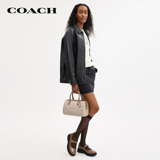 蔻驰（COACH）【品牌直供】女士ROWAN经典老花单肩手提斜挎包波士顿包