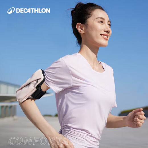 迪卡侬（DECATHLON）跑步运动手机臂包男女手机袋防水运动装备腕包户外WSSA 神秘黑 均码