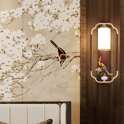 Yaotian Modern New Chinese Style Wall Lamp Full Spectrum Black Walnut Jade Lamp Living Room Rechargeable Wiring-Free Model 1002/600