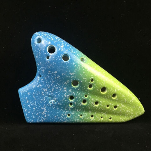 
Shanbei is suitable for three-tube ocarina ag beginner ceramic ocarina alto C tune smoked and burned travel bag lanyard playing level Star Rain Rouge + full set