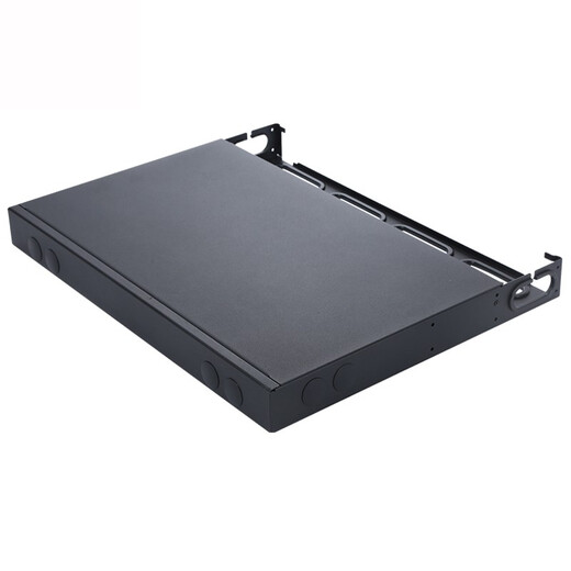 HAIAINE FCSCST12-PORT 24 Port Fiber Board Frame de distribution monocype 1U Type de rack 1U Type de rack 12-core 24 Corde optique Boîte de câblage de fusion Boîte de jonction épaissie de la bride de fibre de fibre de queue Fust