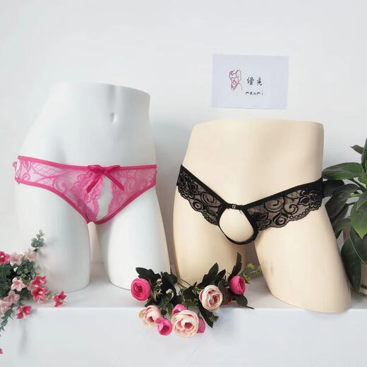 Style Ring New Herren -Spitzenperspektive Paare Unterwäsche offener Schritt ohne die Versuchung von Optimus Prime's Straight Insertion Thong. Einzelschwarze, durchschnittliche Größe zwischen 115-165 Jin [Jin entspricht 0,5 kg]
