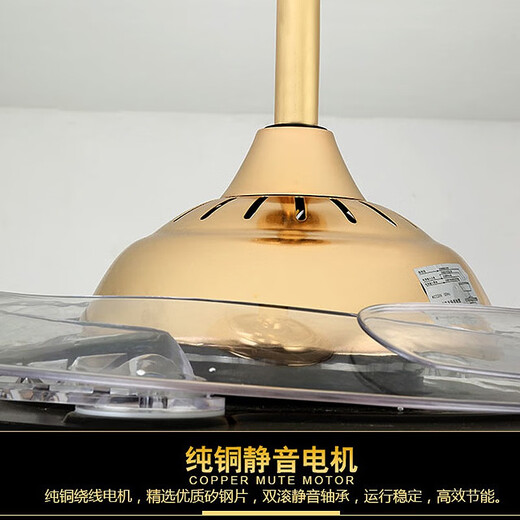 
Bronze Age Invisible Ceiling Fan Light Fan Light Living Room Dining Household Simple Modern Fan Chandelier with Fan Lighting 9923