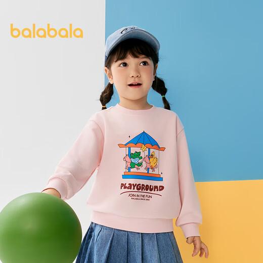 Balabala children's clothing children's sweatshirt girls and boys 2025 spring and autumn clothes loose cartoon printed top trend 208125121207