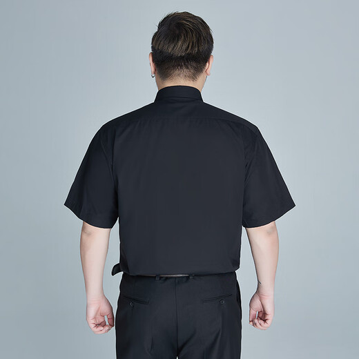 Ayou Fett großer Größe kurzärmeliges Hemd Herrengeschäft Lose farbige fette Mann Arbeit Kleidung und Fett plus großes Bügeln formaler Hemd