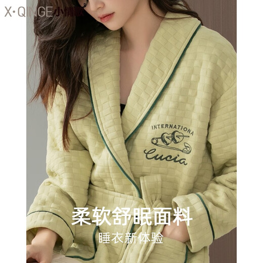 Little Love Song Couple Pyjamas for Women in Automne and Winter, Tree-couche Cotton Warm Chargandgown, Cotton Air Cotton Soft Mid-Longue Mentière pour hommes Vêtements pour la maison MFBD15282 Vêtements féminins-15281 Vêtements pour hommes (Single Set M Women / Height 152-160 Poids 80-100