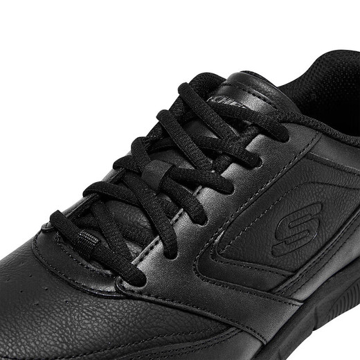 斯凯奇（Skechers）男士商务鞋夏季厚底通勤板鞋休闲鞋软底舒适上班鞋77156