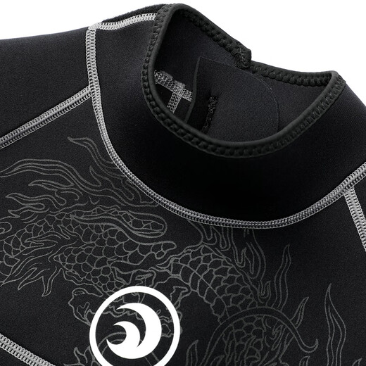 HiSEA3mm professional diving suit, surf suit, jellyfish suit, surf suit, one-piece cold-proof and warm free diving wet suit for men and women 059# black powder 3mm S