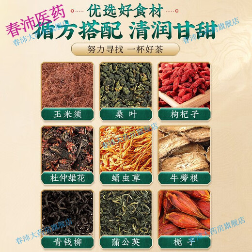 Corn Shave Tea Mulberry Leaf Green Money Willow Tea Ginkgo Gynostemum Blue Cassia Gardenia Burdock Root Licorice Orange Peel Dandelion Health Tea 3 boxes 5 boxes