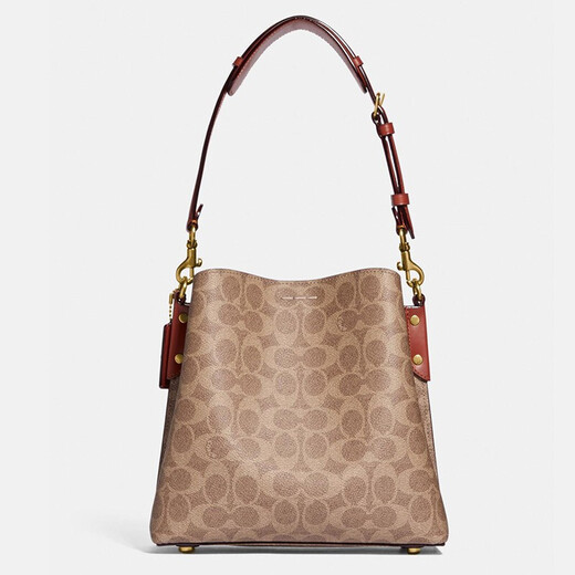 蔻驰（COACH）23新款 Willow 系列水桶包中号女士时尚气质单肩手提包可斜跨 C3890 Brass/Tan Rust