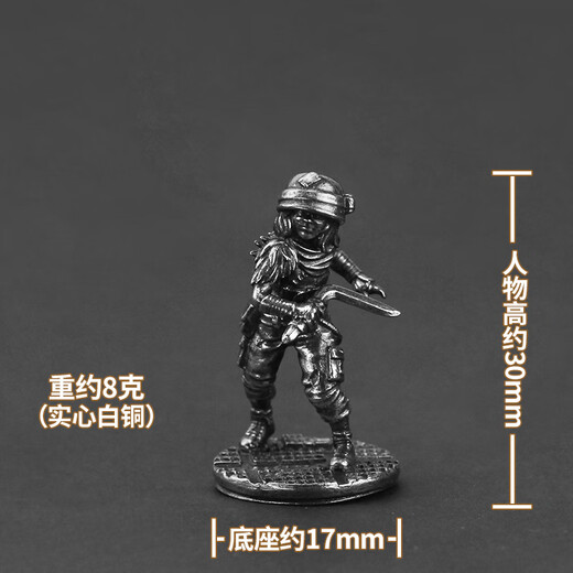 Yingtang Cyberpunk Desktop Ornements, Technological Sense D Metal Technology Cyberpunk Style Soldier Model Toys 098-48ACT-9848 COEUR COPIER BLANC