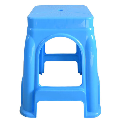 Wenstan W826 Taburete de plástico Simple Taburete de taburete Silla cuadrada Silla cuadrada Taburete Simple Taburete Azul 27*27*46cm