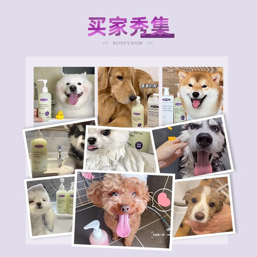 Purfort Pet Dog Shower Gel Teddy Bichon Pomeranian Golden Retriever Special All-Dog Universal Bath Shampoo All-Dog Universal Shower Gel 800ml