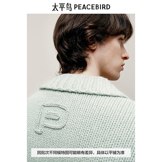 Peacebird men's clothing [Juan Salazar joint collaboration series] cardigan casual sweater B1EAE4C14 green 1 M