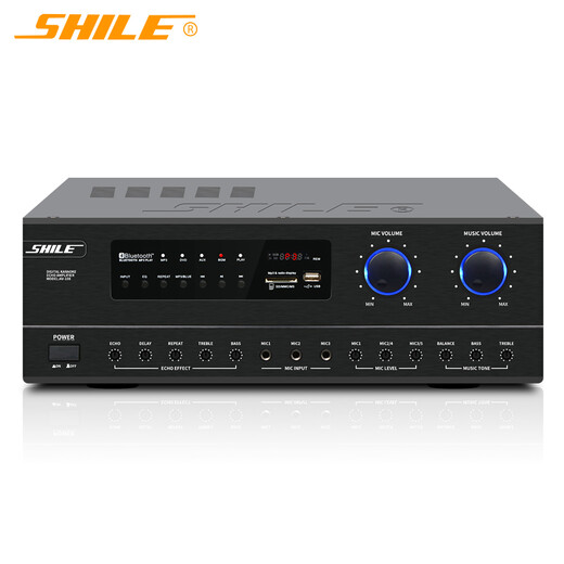 SHILE AV-108 professional power amplifier home theater karaoke power amplifier KTV stage conference room fixed resistance high power amplifier