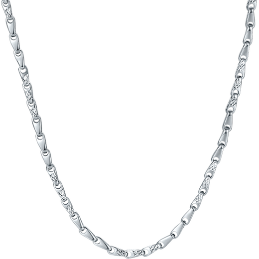 Saturday Fu PT950 platinum necklace men's melon seed chain platinum necklace Chinese Valentine's Day gift B058269 about 12.13g 53cm