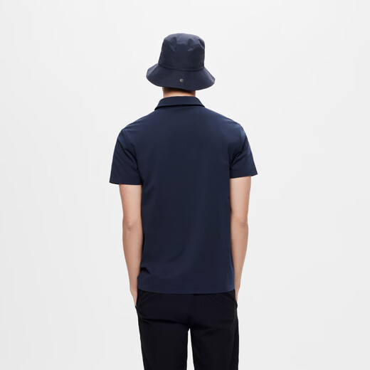 
AIGLE Aigao Spring and Summer Men's DFT Quick Dry Hygroscopic UPF50+ Casual Short Sleeve POLOT Shirt Empire Dark Blue AJ701 L (180/96A)